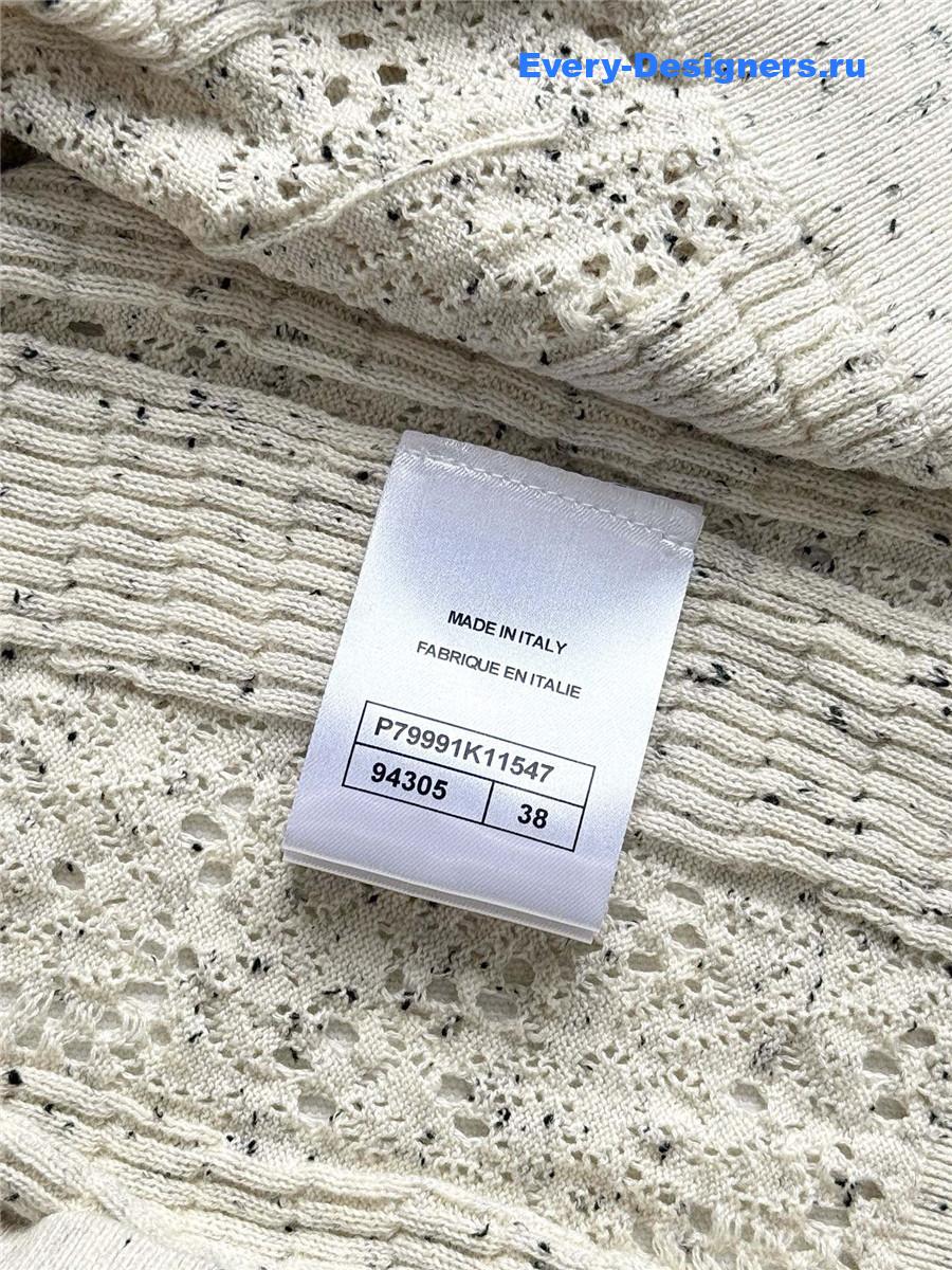 Ch**el white sequin cardigan