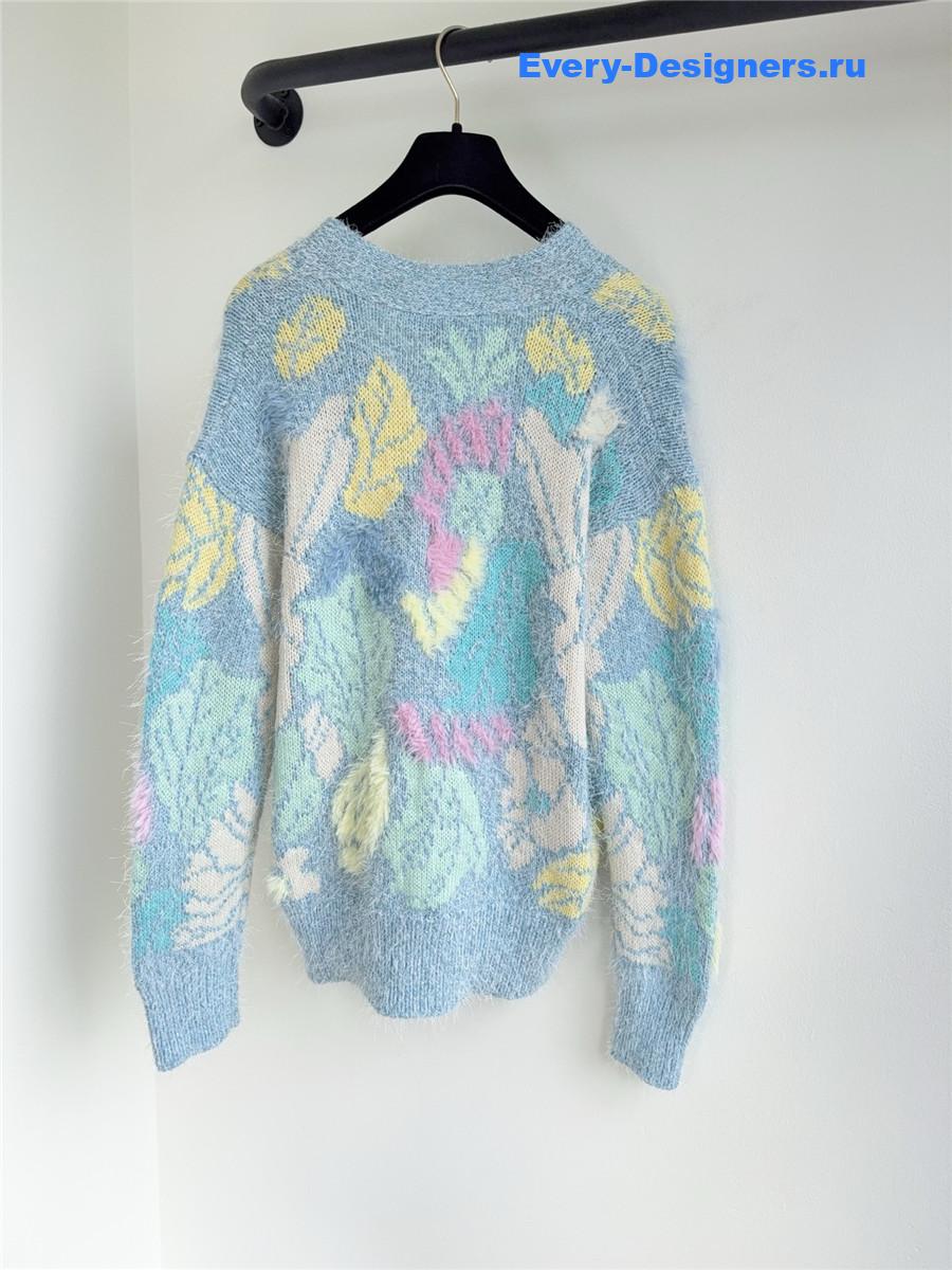 Ch**el colorful feather cardigan