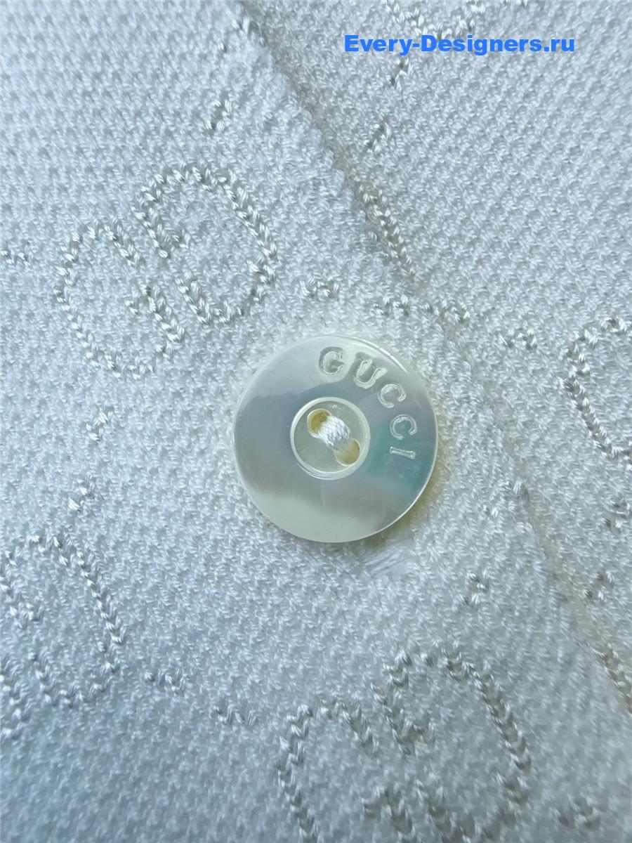 Gvc*1 white jacquard knit cardigan