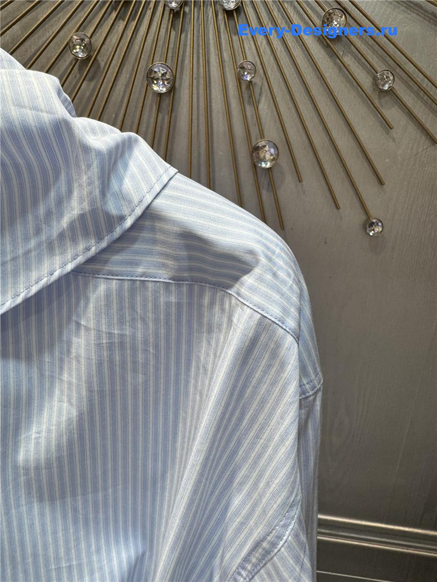 Miu Miu Striped Shirt with Scarf