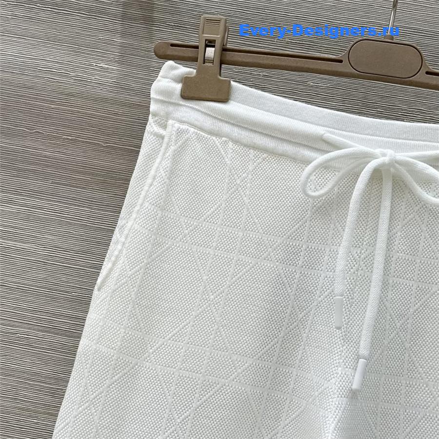 D10r white check bee knitted suit