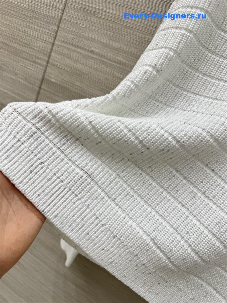 BC White Ribbed Knit Sweater