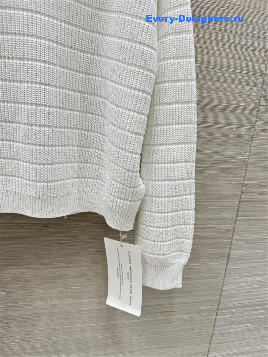 BC White Ribbed Knit Sweater