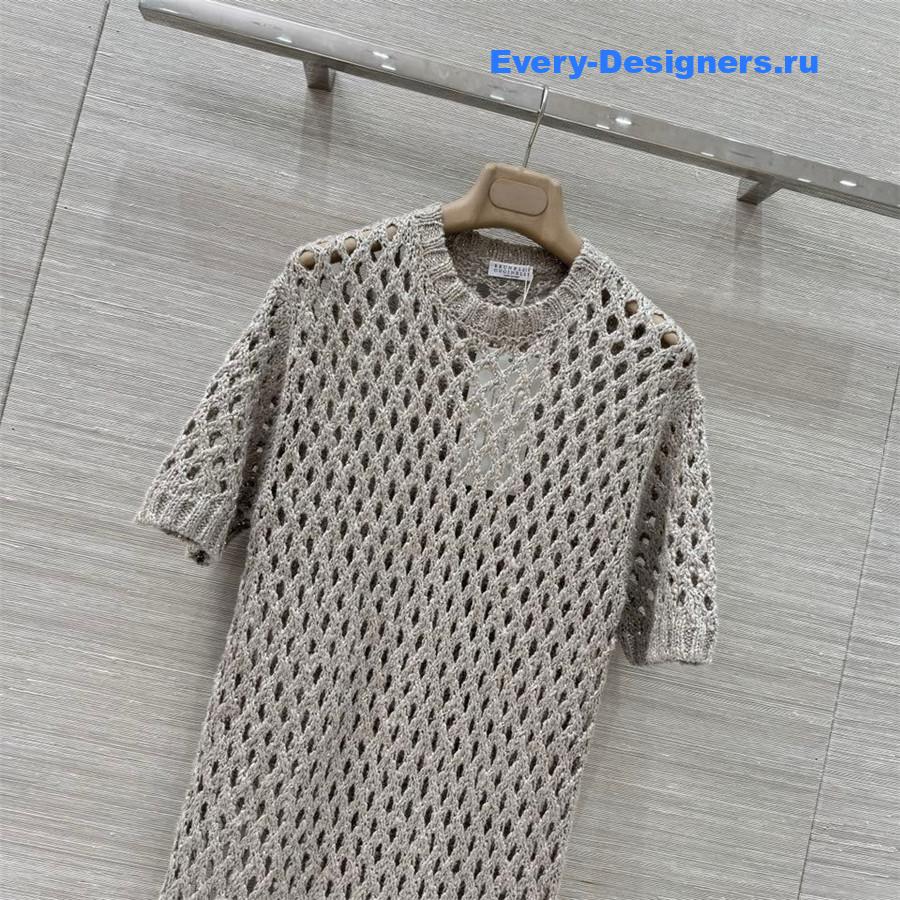 BC Dazzling Net Dress in Cool Beige