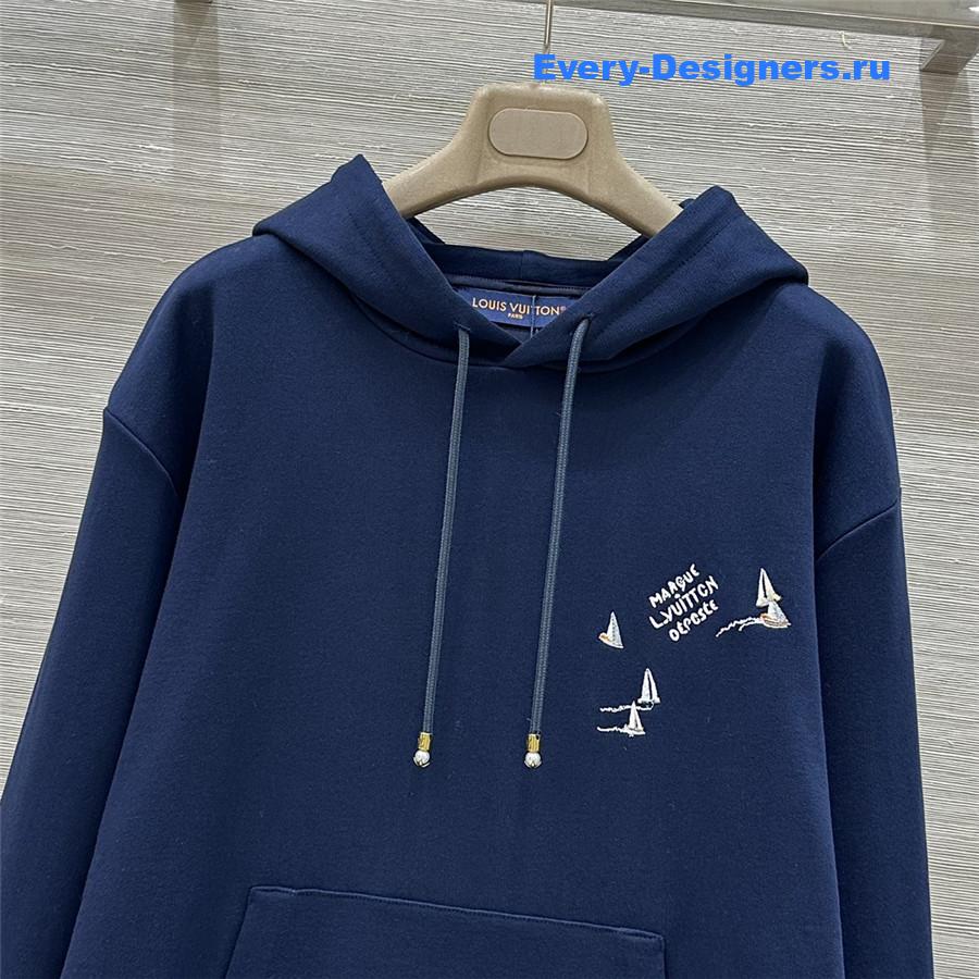 l0vis Vvtt0n embroidered signature hoodie