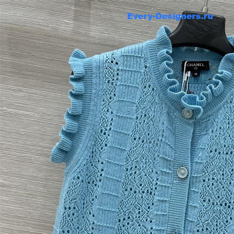 Ch**el coco blue knit vest
