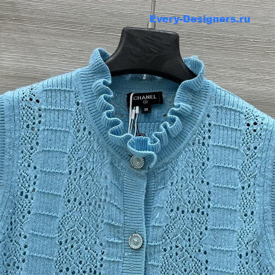 Ch**el coco blue knit vest