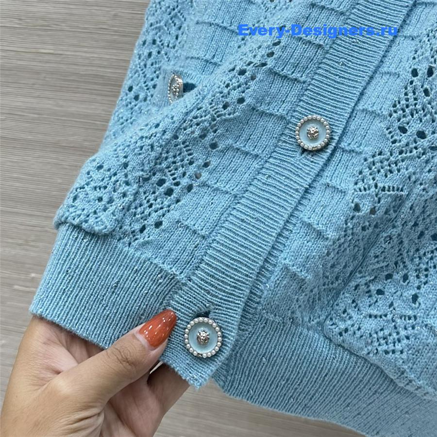 Ch**el coco blue knit vest