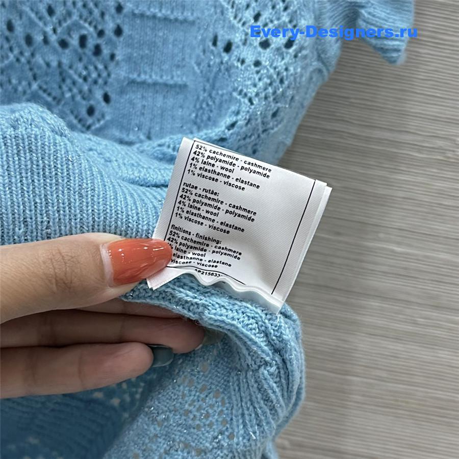 Ch**el coco blue knit vest