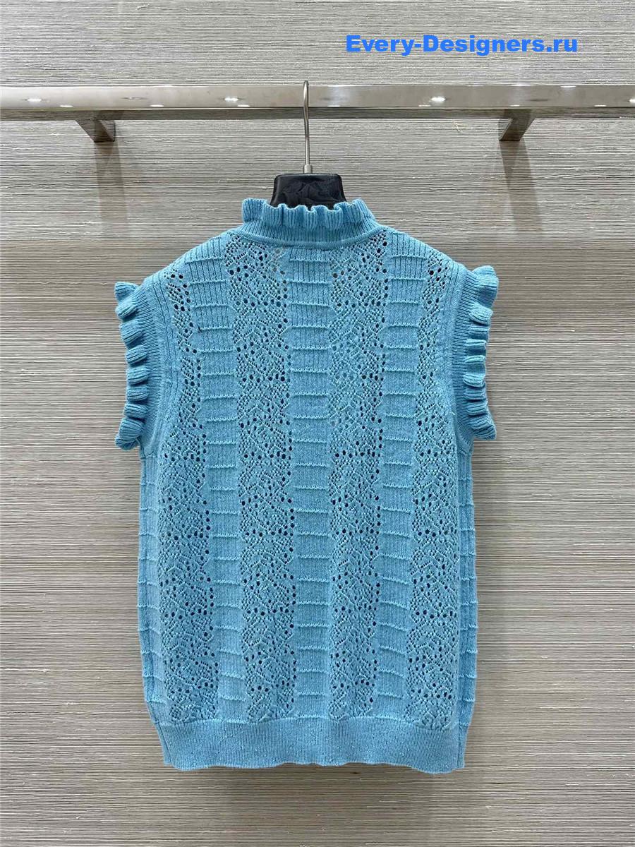 Ch**el coco blue knit vest