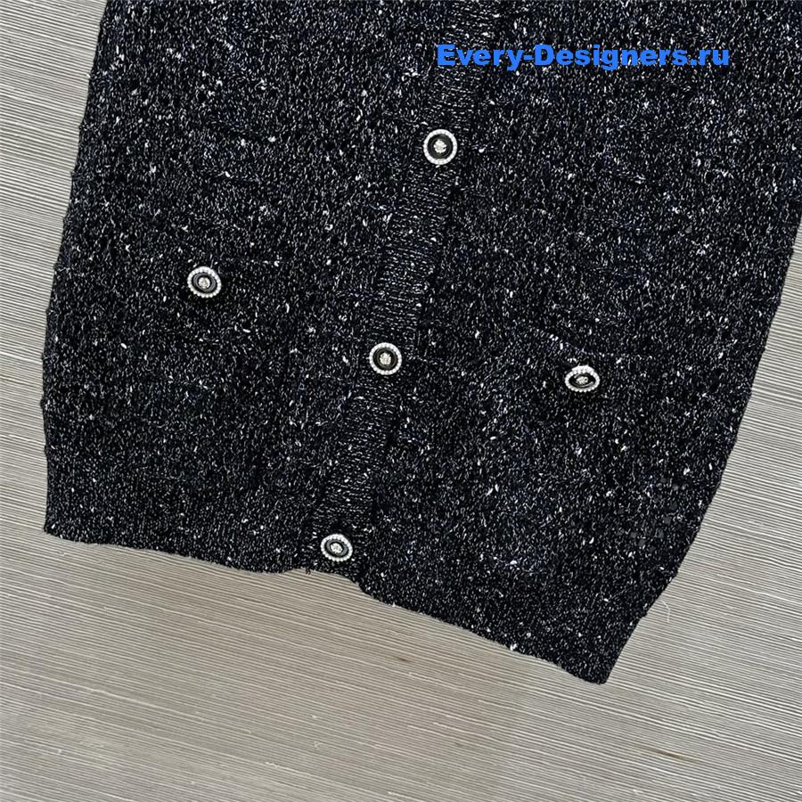 Ch**el coco black knit vest