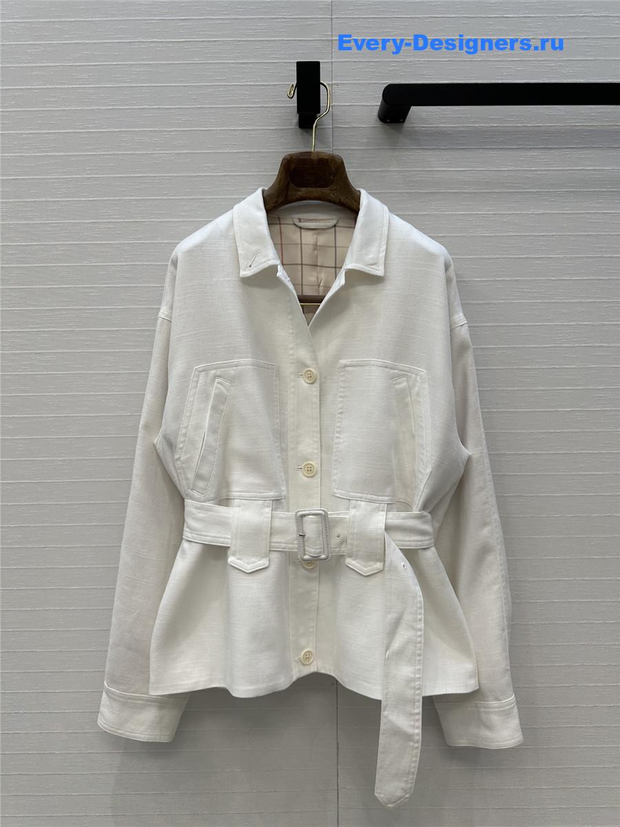 L0r0 P1ana white linen jacket