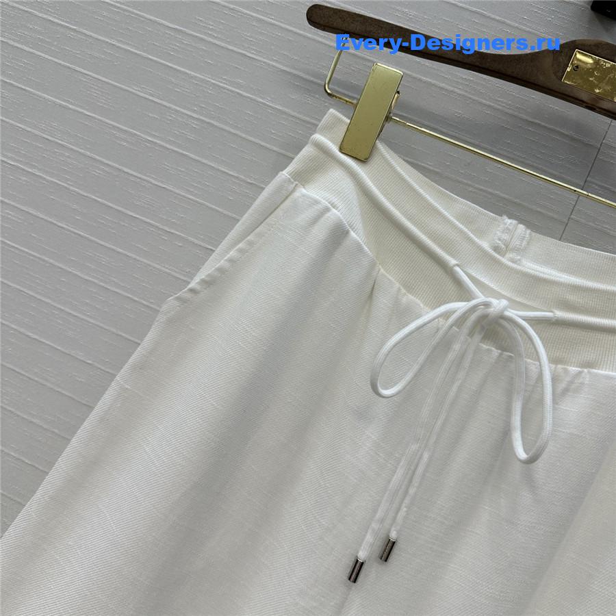 L0r0 P1ana white cotton-linen trousers