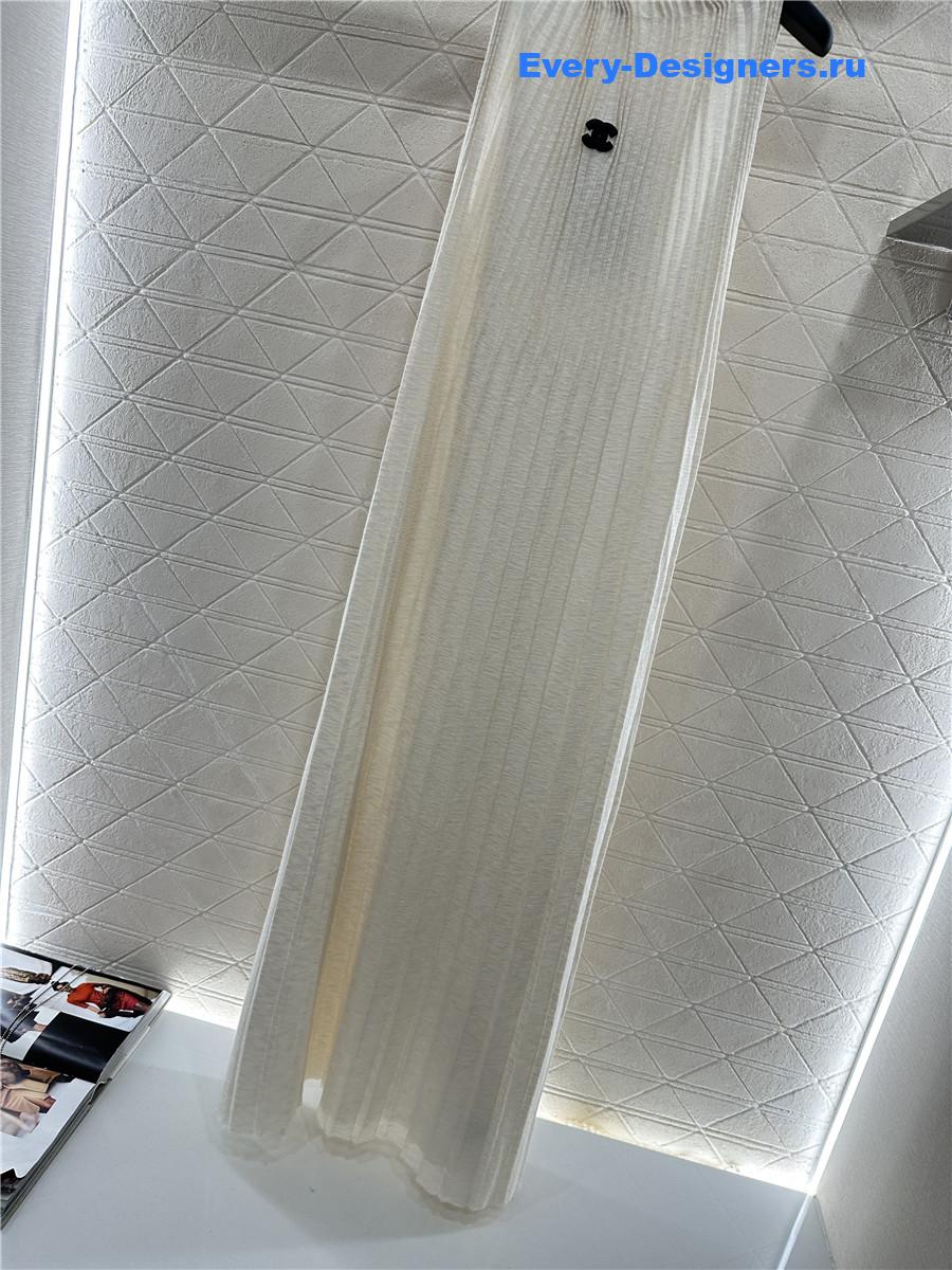 Ch**el halterneck pleated knitted vest dress