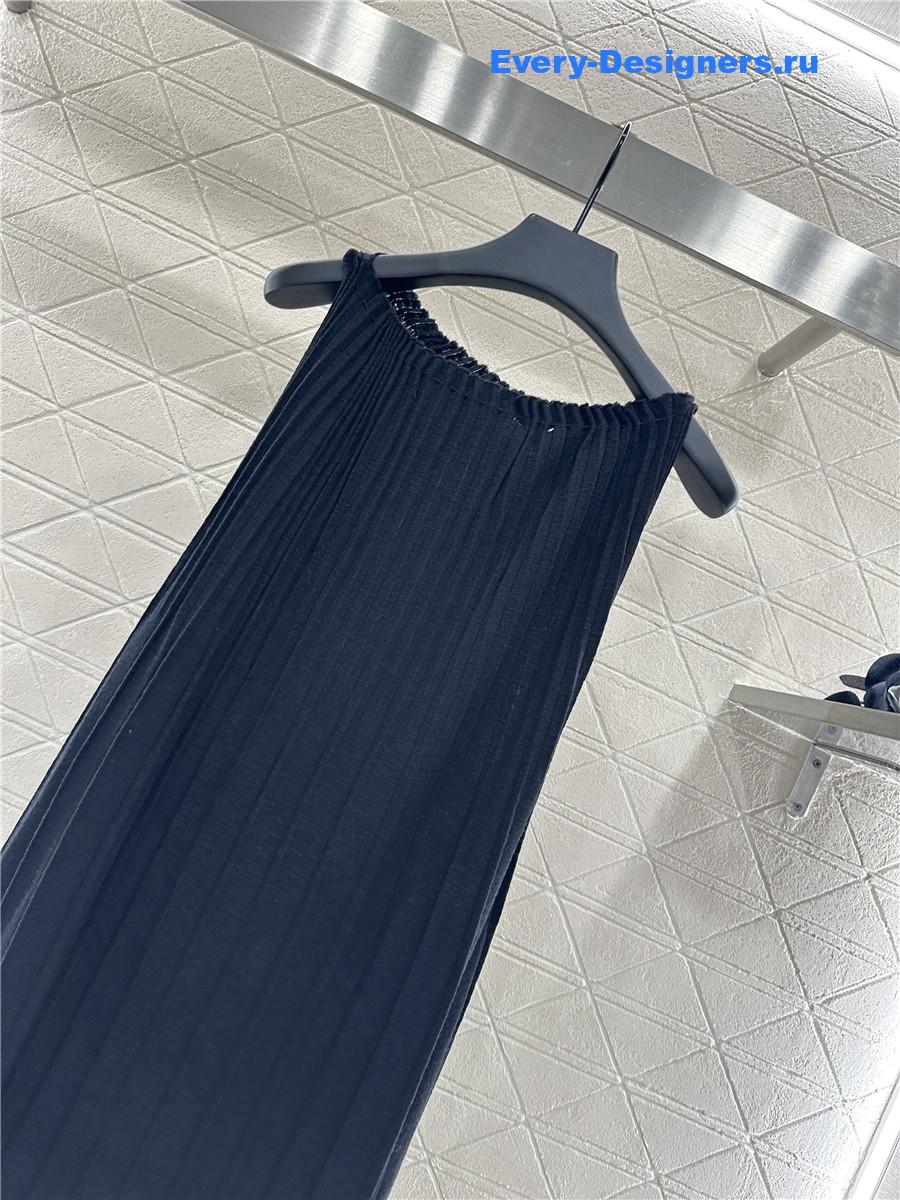 Ch**el black knitted halterneck dress