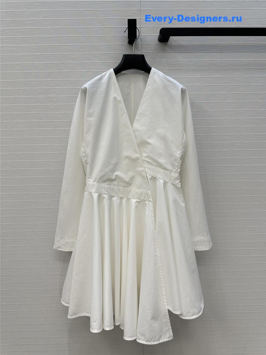 Alaïa White Asymmetric Mini Dress