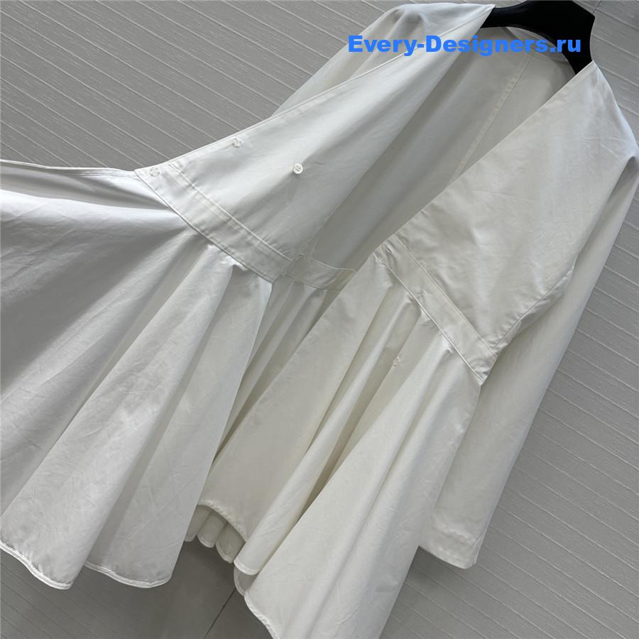 Alaïa White Asymmetric Mini Dress