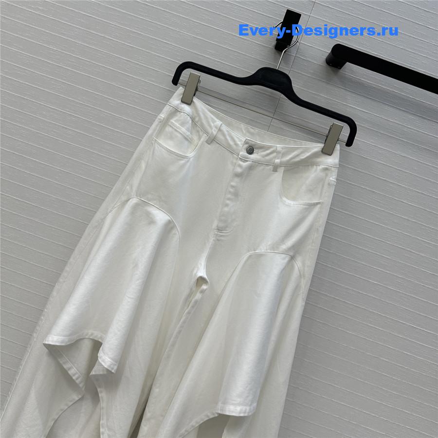 ALAIA Ruffle Slit Jeans