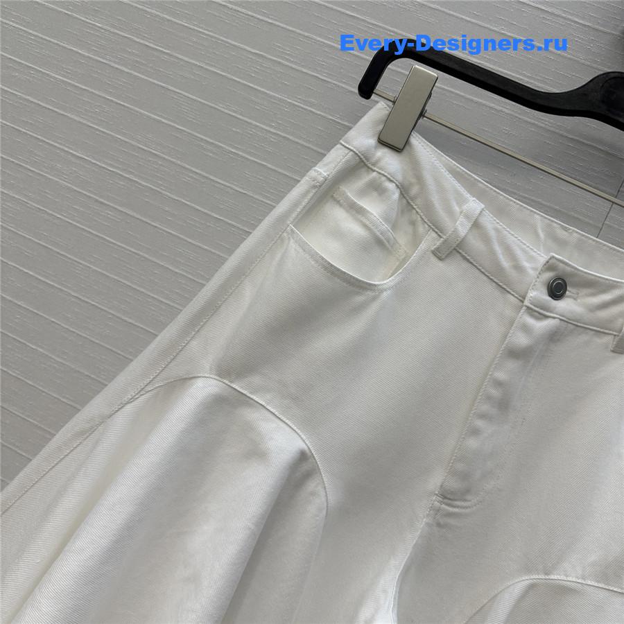 ALAIA Ruffle Slit Jeans