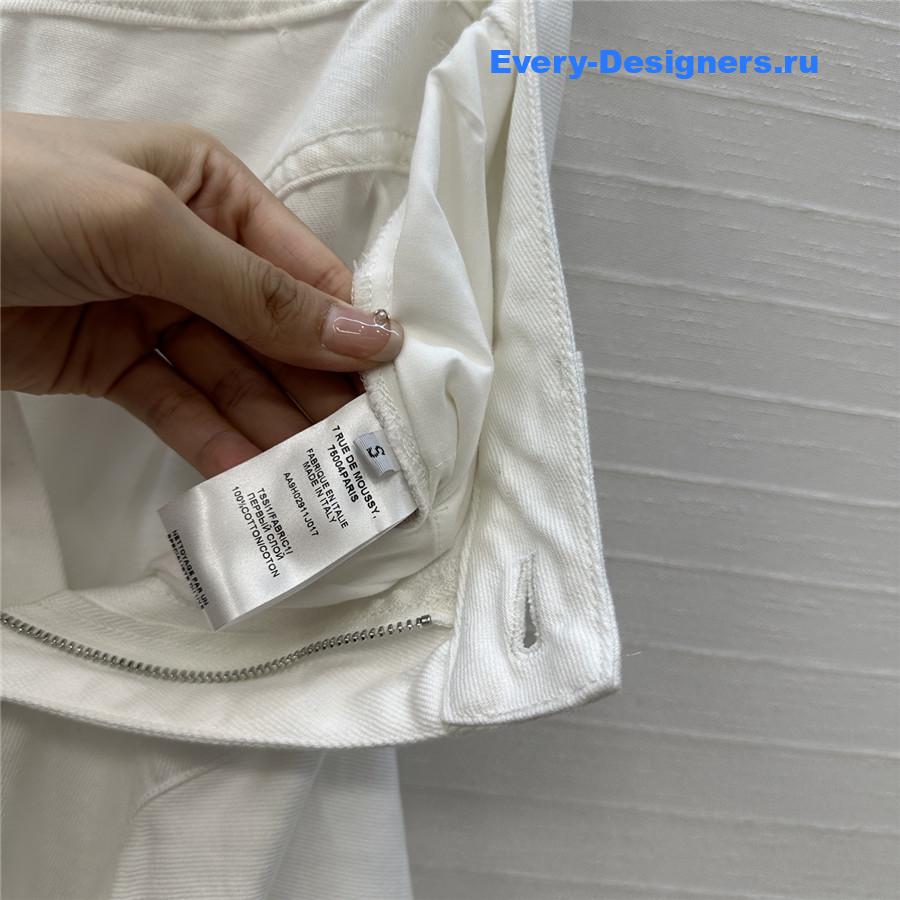 ALAIA Ruffle Slit Jeans