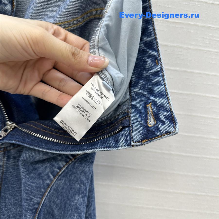 ALAÏA Light Blue Ruffle Jeans