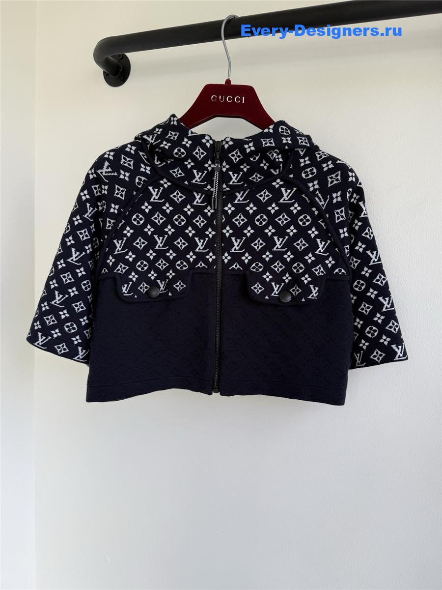 l0vis Vvtt0n cropped m/s hooded zip-up jumper