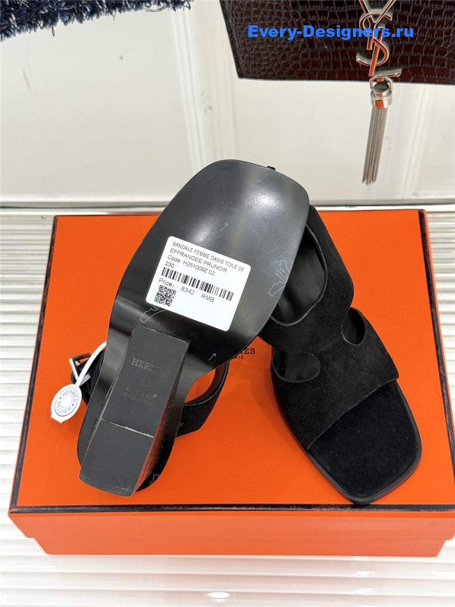 H**me5 kalya 100 black suede sandals