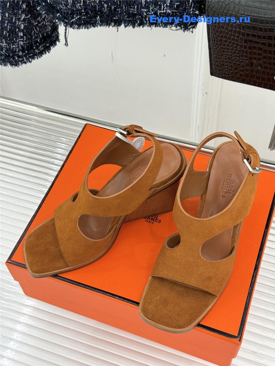 H**me5 kalya 100 brown suede sandals