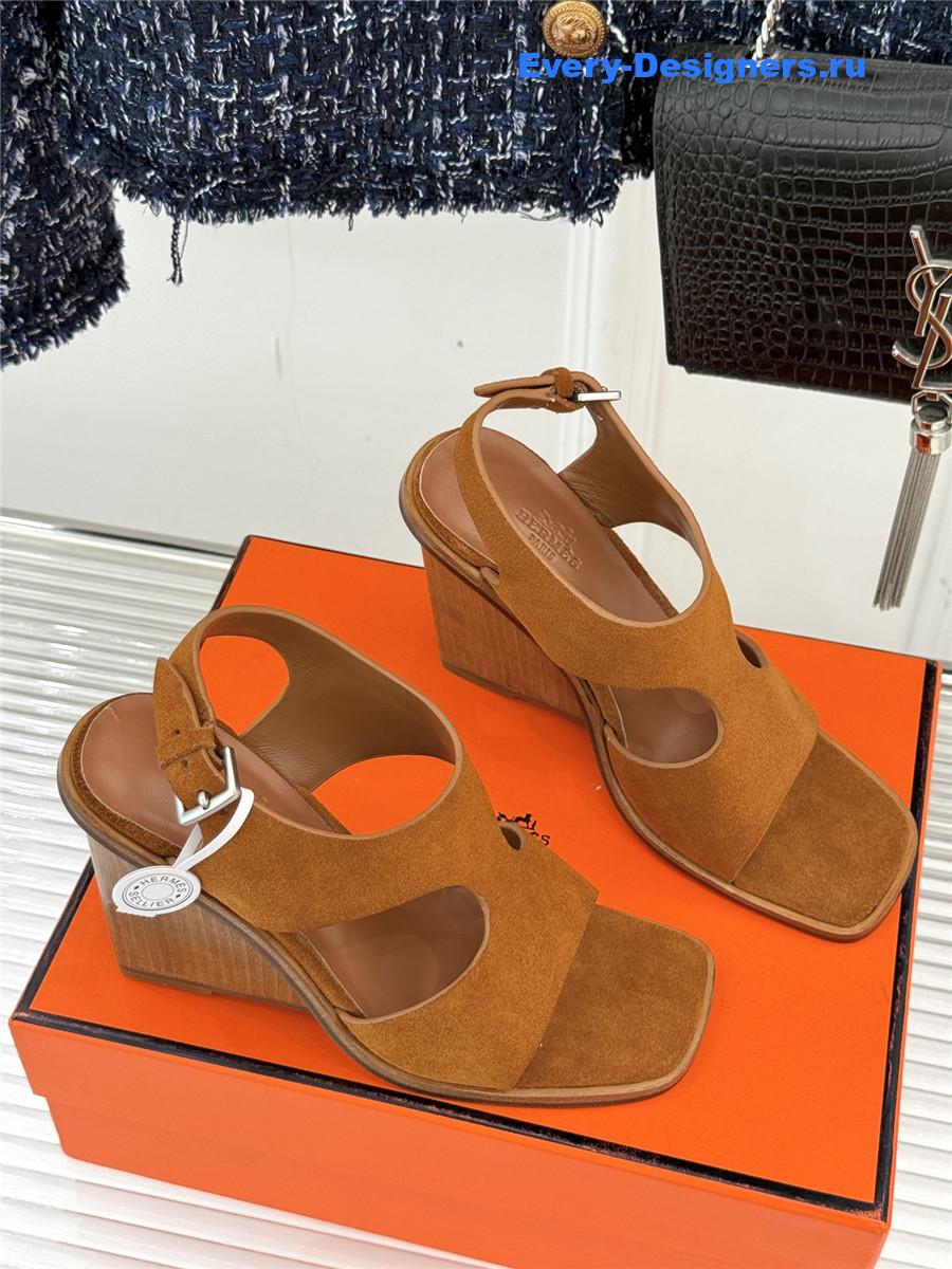 H**me5 kalya 100 brown suede sandals