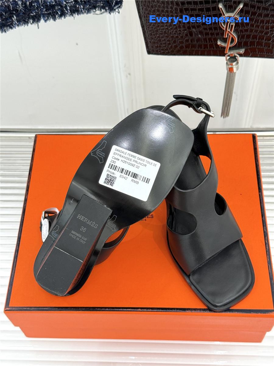 H**me5 kalya 100 black leather sandals