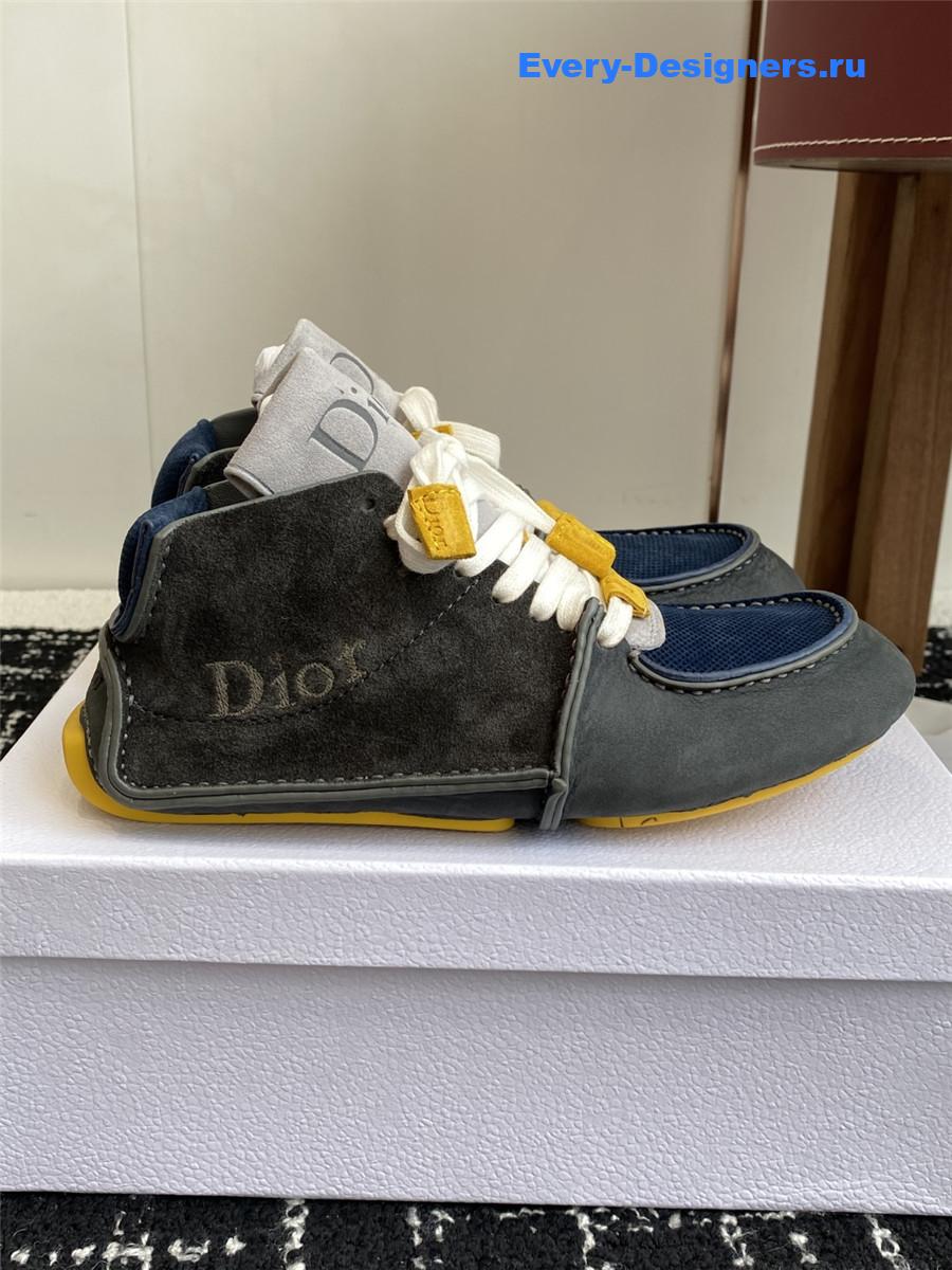 D10r roadie green & blue high top sneaker