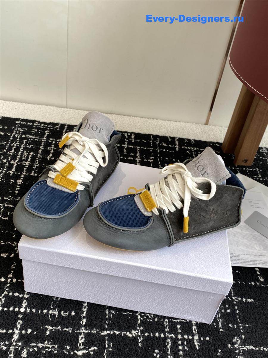 D10r roadie green & blue high top sneaker