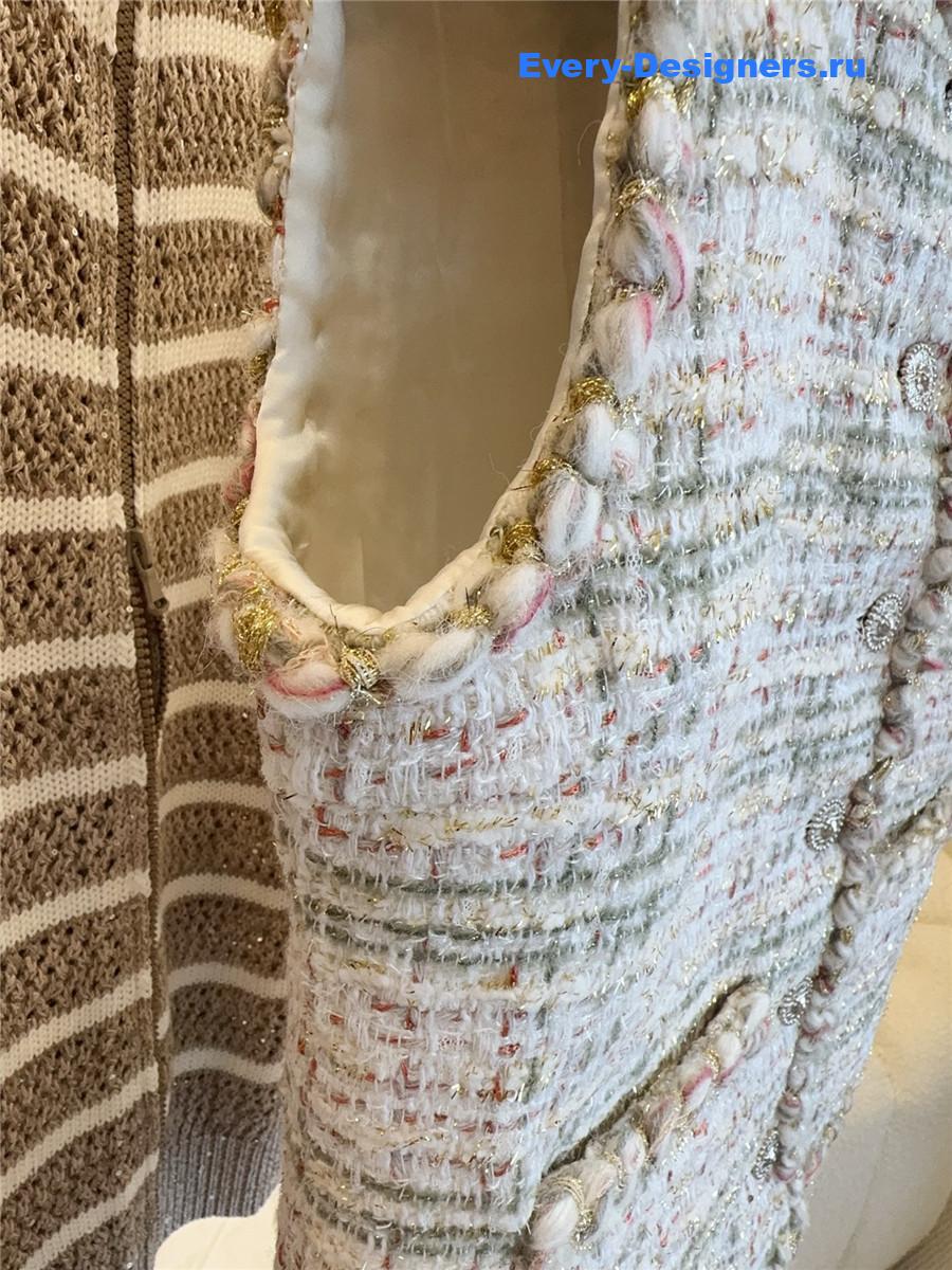 Ch**el tweed vest coat