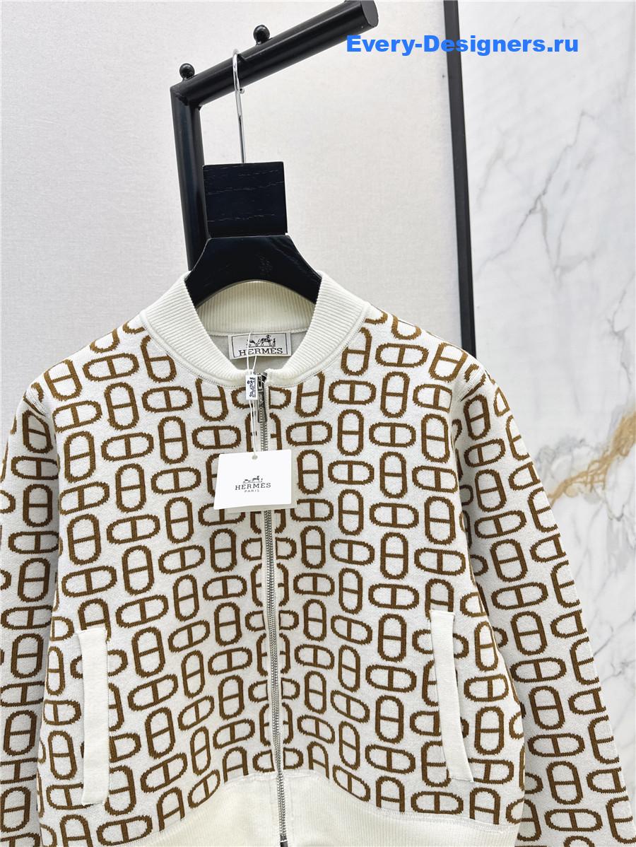 H**me5 white baseball jacket