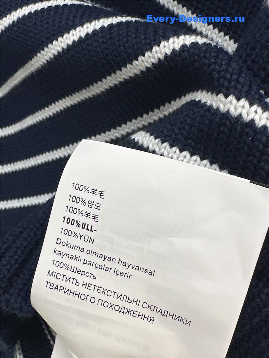 Miu Miu blue white cashmere sweater