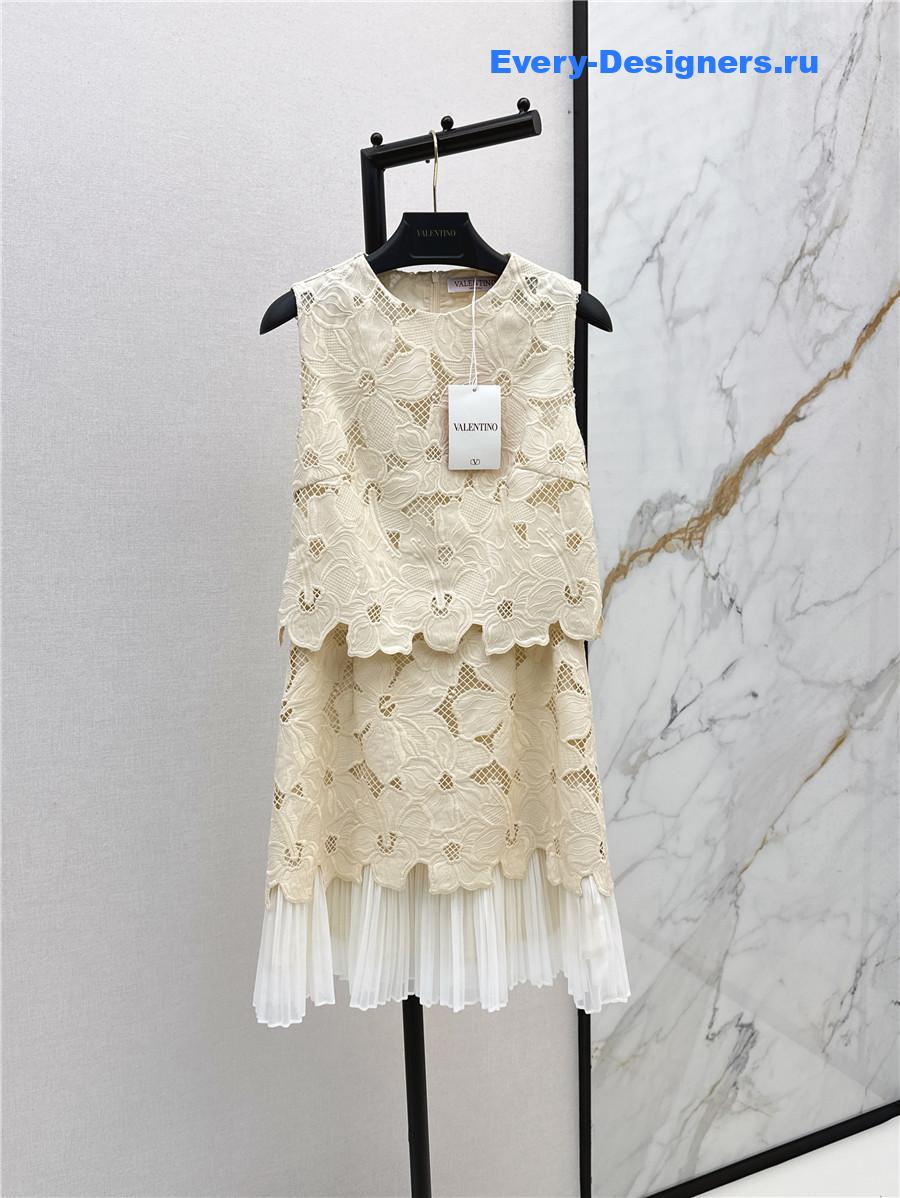 Va1e*ntin0 floral embroidered vest dress