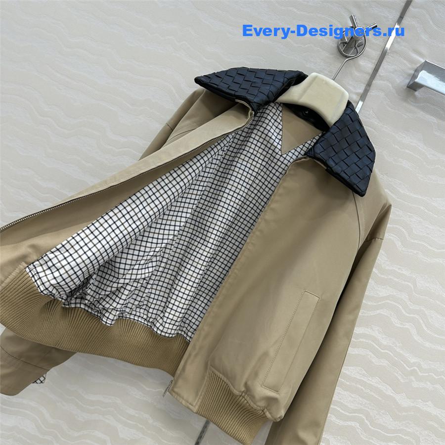 b0tt*ga Ven*ta beige intrecciato jacket