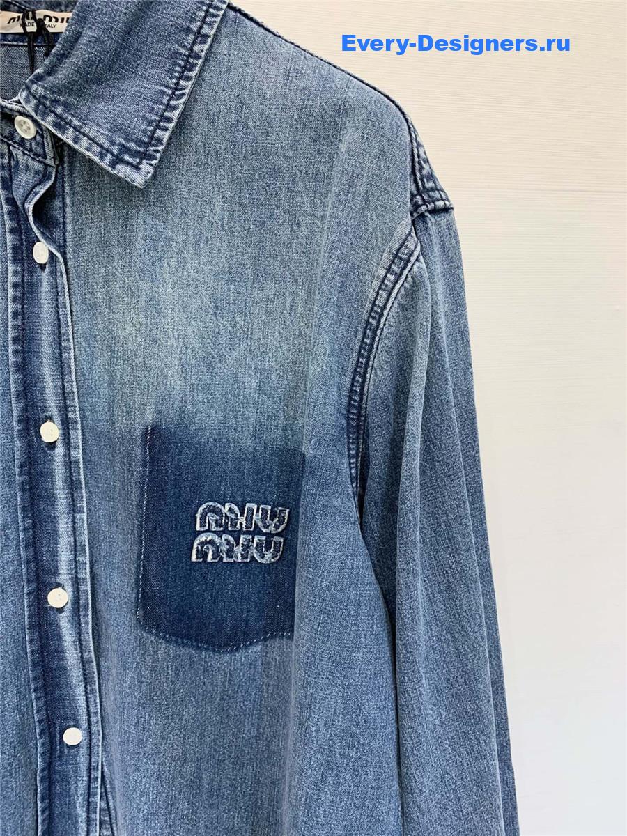 Miu Miu Cropped Shirt Jacket