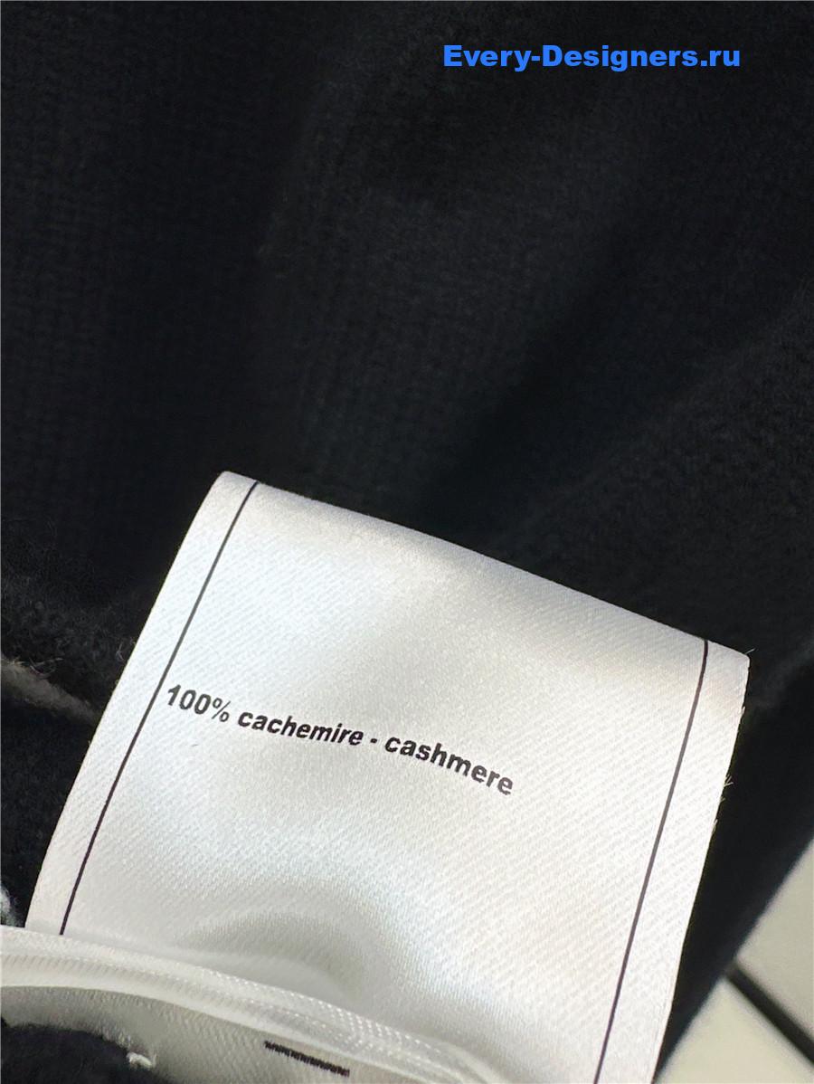 Ch**el coco black belt knit cardigan