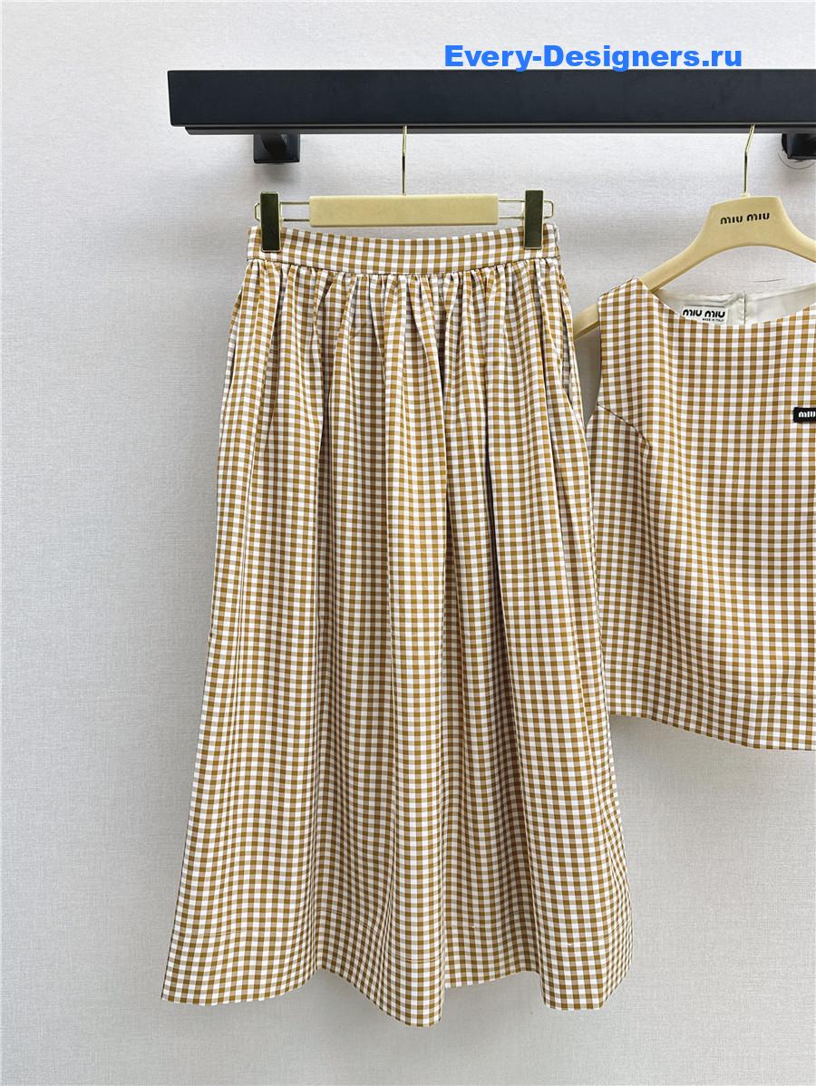 Miu Miu Checked Sleeveless Set