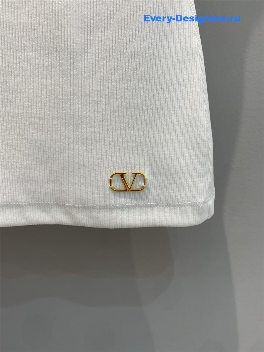 Va1e*ntin0 vgold ribbed tank top