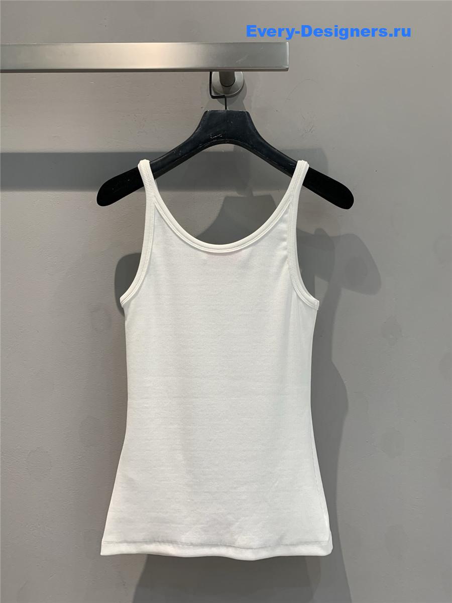 Va1e*ntin0 vgold ribbed tank top