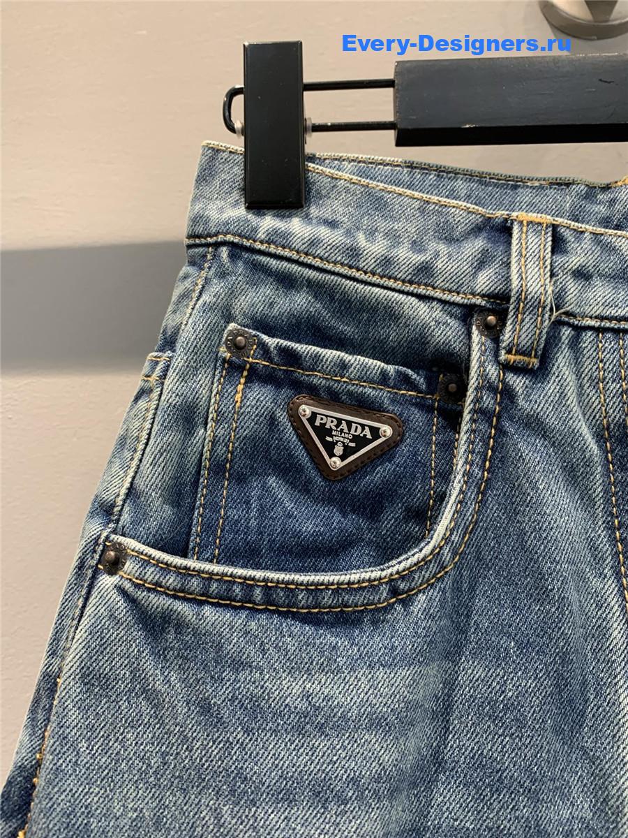 Pra*a blue wide leg jeans