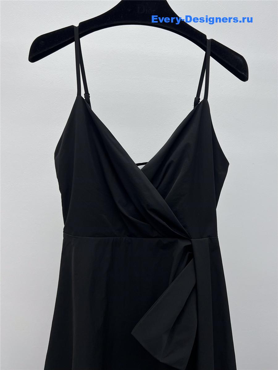 D10r black wrap midi dress