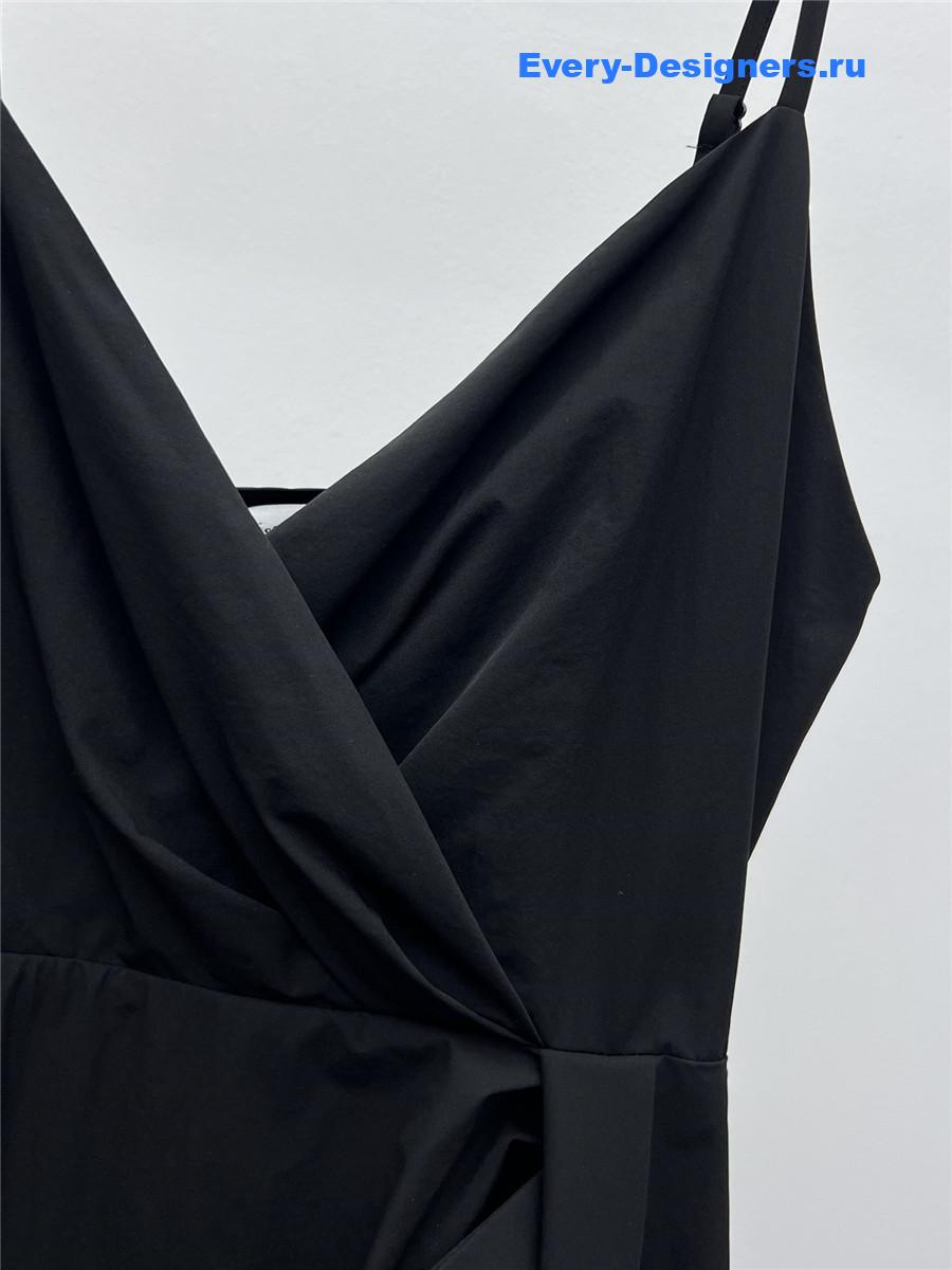 D10r black wrap midi dress