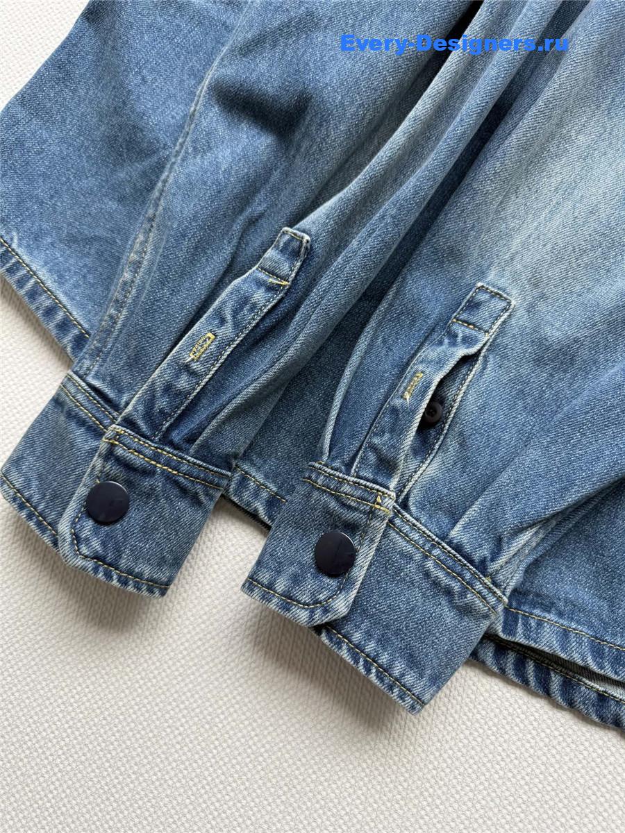Pra*a oversize blue denim shirt