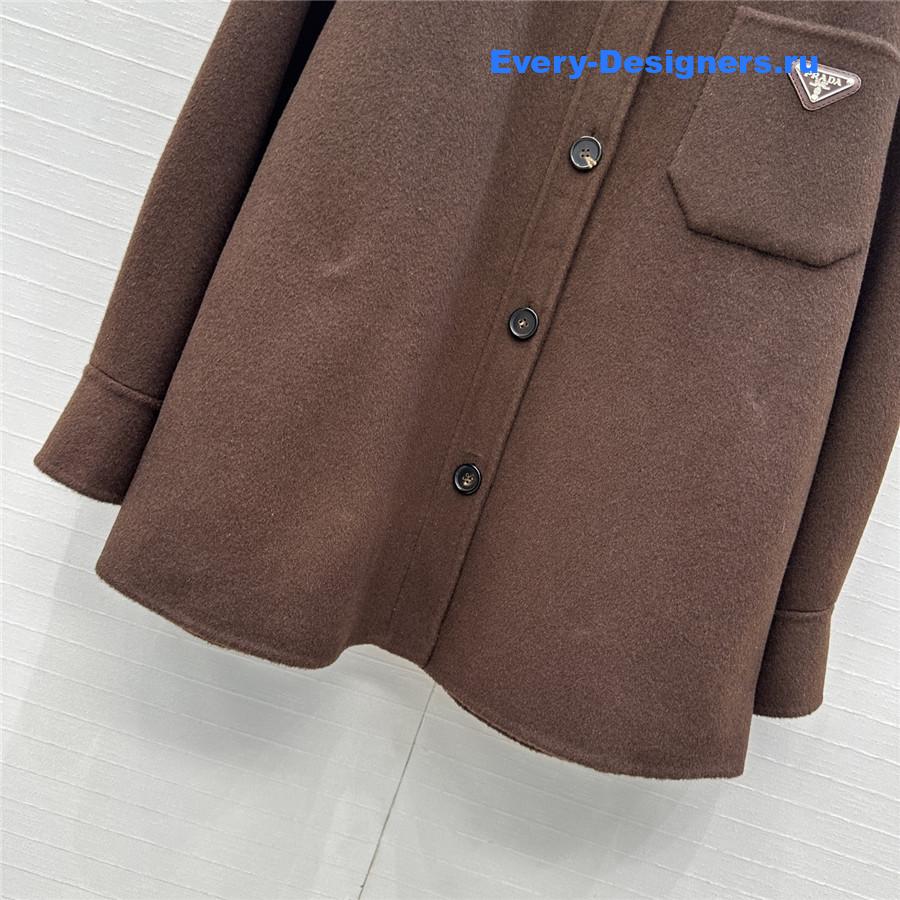 Pra*a bull denim shirt brown