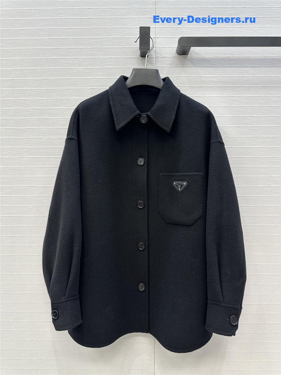 Pra*a bull denim shirt black