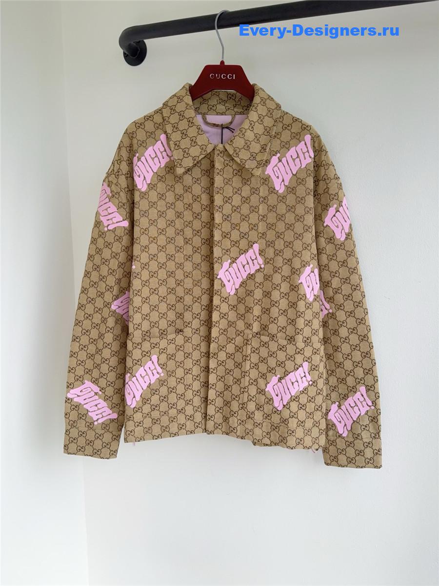 Gvc*1 embroidered canvas jacket