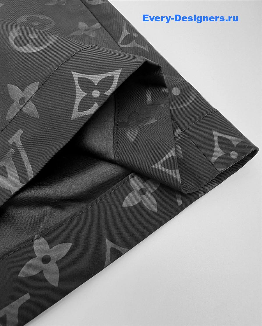 l0vis Vvtt0n black monogram windbreaker